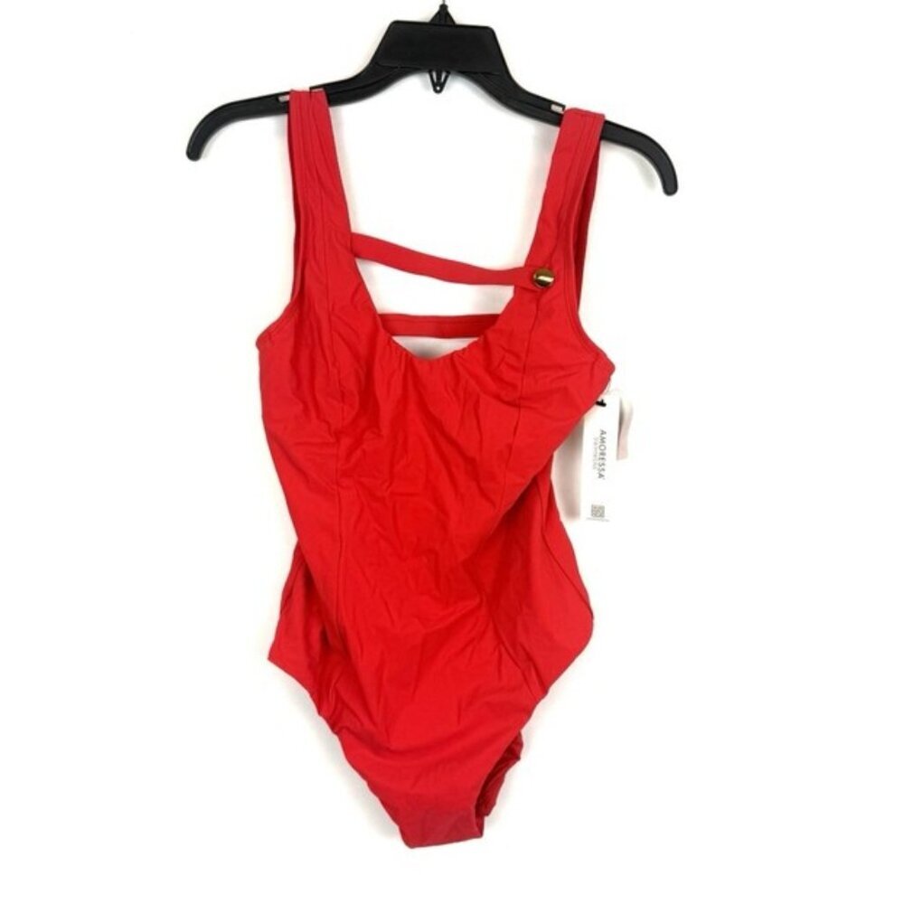 Amoressa Women’s Red One Piece Swimsuit Size 10